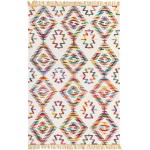 Rug Unique Loom Chindi Trellis Ivory Rectangular 7' 0 x 10' 0