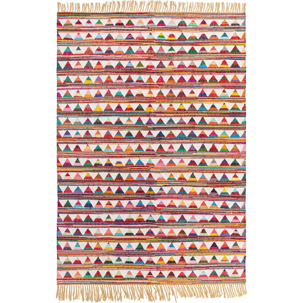Rug Unique Loom Chindi Trellis Multi Rectangular 8' 0 x 11' 0