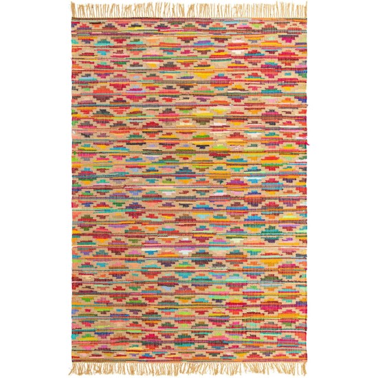 Rug Unique Loom Chindi Trellis Multi Rectangular 8' 0 x 11' 0