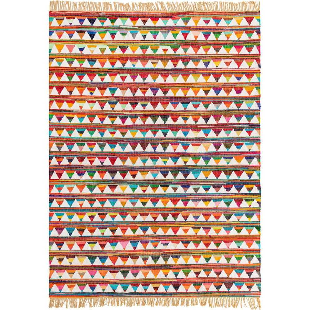 Rug Unique Loom Chindi Trellis Multi Rectangular 9' 0 x 12' 0