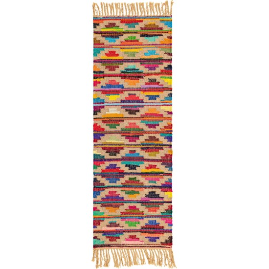 Rug Unique Loom Chindi Trellis Multi Runner 2' 2 x 6' 0