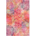 Rug Unique Loom Chromatic Multi/Pink Rectangular 4' 0 x 6' 0