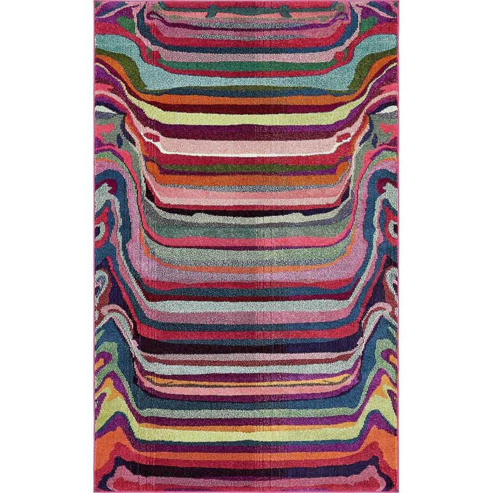 Rug Unique Loom Chromatic Multi Rectangular 5' 0 x 8' 0