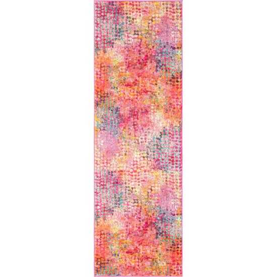 Rug Unique Loom Chromatic Multi/Pink Runner 2' 2 x 6' 7