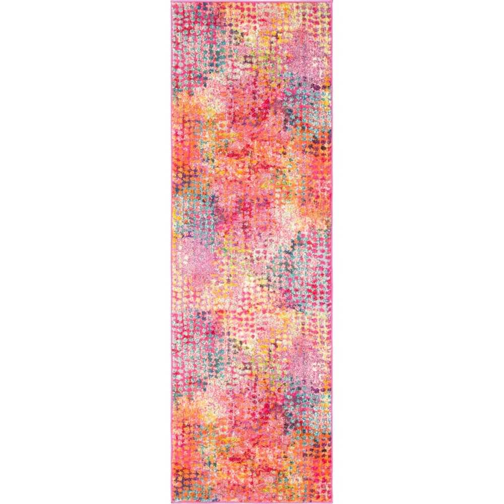 Rug Unique Loom Chromatic Multi/Pink Runner 2' 2 x 6' 7 Rug Unique Loom Chromatic Multi/Pink Runner 2' 2 x 6' 7