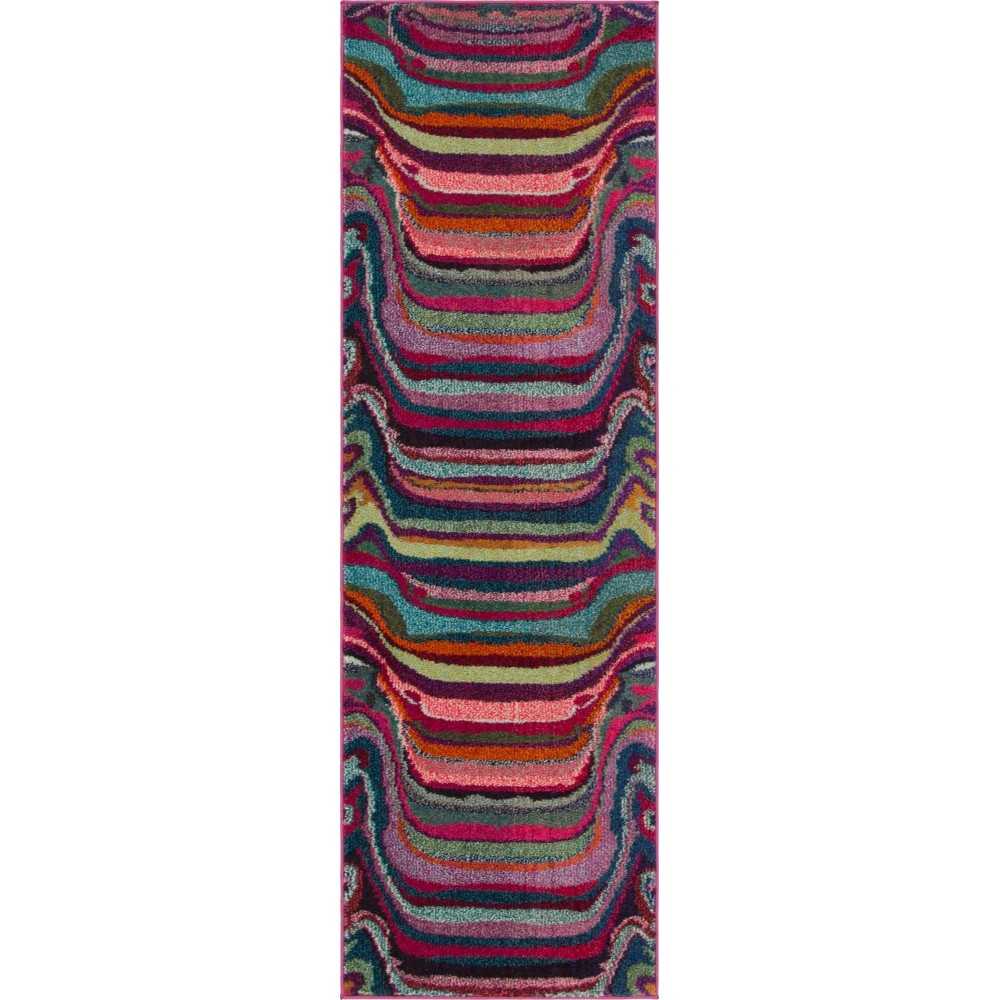 Rug Unique Loom Chromatic Multi Runner 2' 2 x 6' 7