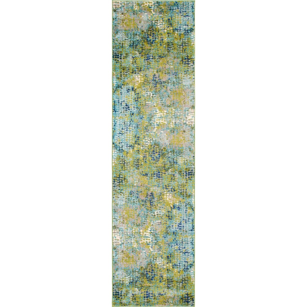 Rug Unique Loom Chromatic Green Runner 2' 7 x 10' 0 Rug Unique Loom Chromatic Green Runner 2' 7 x 10' 0