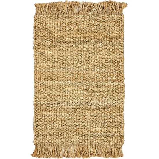 Rug Unique Loom Chunky Jute Tan Rectangular 2' 0 x 3' 0