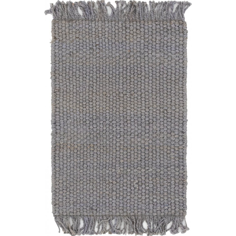 Rug Unique Loom Chunky Jute Gray Rectangular 2' 0 x 3' 0