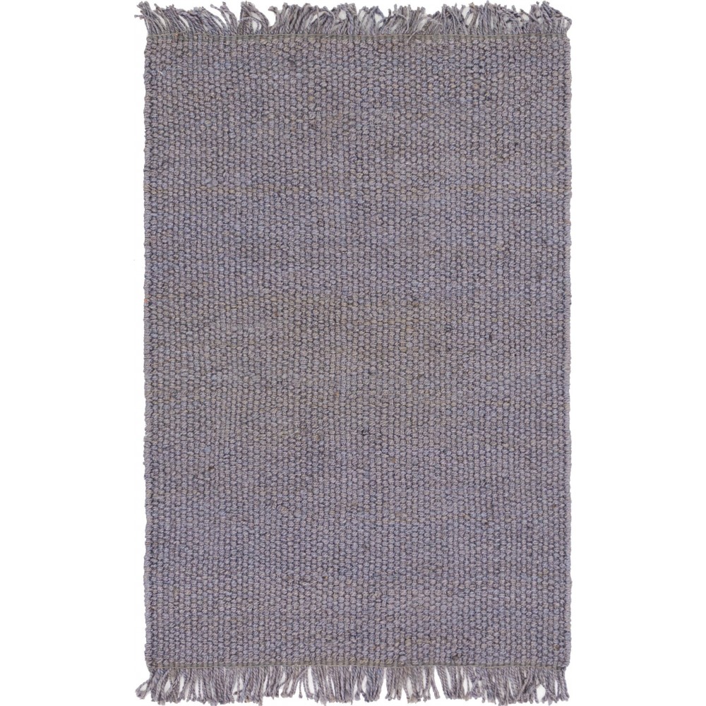 Rug Unique Loom Chunky Jute Gray Rectangular 4' 0 x 6' 0