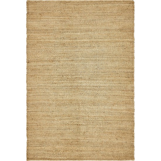 Rug Unique Loom Chunky Jute Natural Rectangular 5' 0 x 8' 0