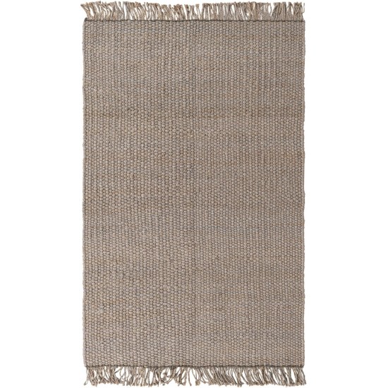 Rug Unique Loom Chunky Jute Gray Rectangular 5' 0 x 8' 0