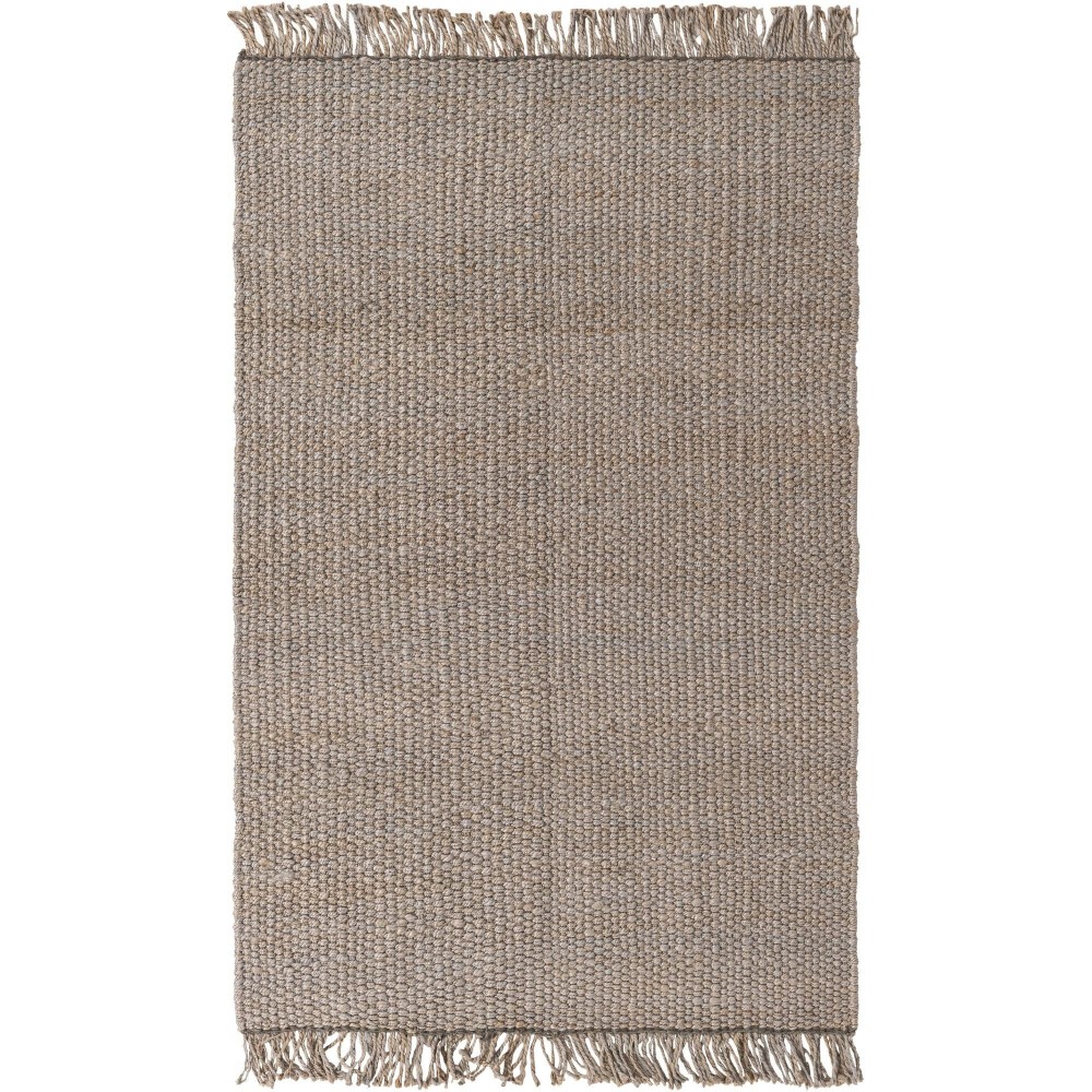 Rug Unique Loom Chunky Jute Gray Rectangular 5' 0 x 8' 0