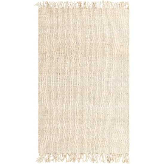 Rug Unique Loom Chunky Jute Ivory Rectangular 5' 0 x 8' 0