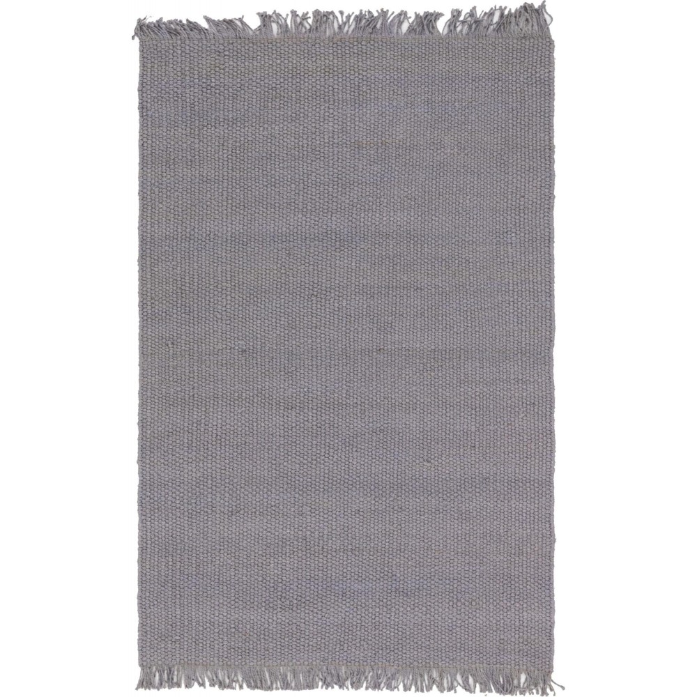 Rug Unique Loom Chunky Jute Gray Rectangular 6' 0 x 9' 0