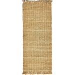 Rug Unique Loom Chunky Jute Tan Runner 2' 6 x 6' 0