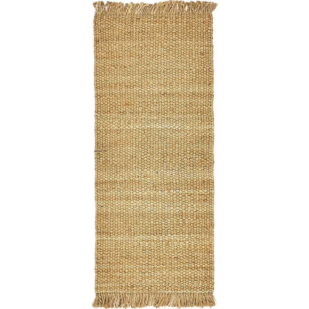 Rug Unique Loom Chunky Jute Tan Runner 2' 6 x 6' 0 Rug Unique Loom Chunky Jute Tan Runner 2' 6 x 6' 0