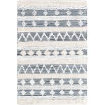 Rug Unique Loom Cotton Chindi Ivory Rectangular 5' 0 x 8' 0