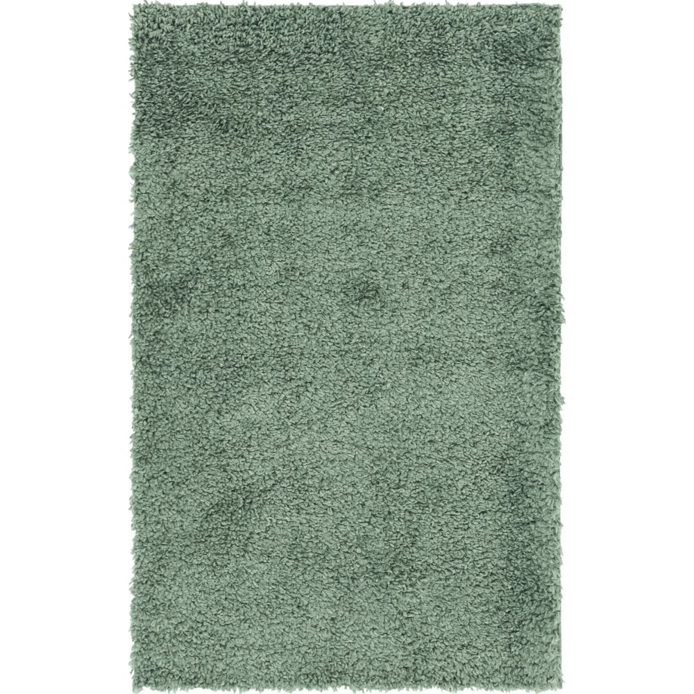 Rug Unique Loom Davos Shag Sage Rectangular 3' 3 x 5' 3