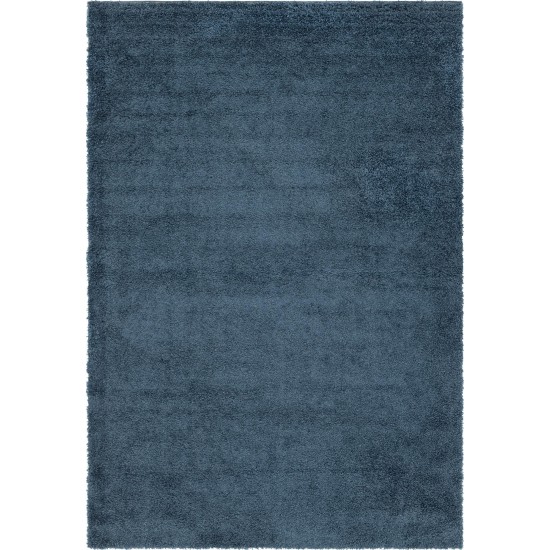 Rug Unique Loom Davos Shag Marine Blue Rectangular 4' 0 x 6' 0