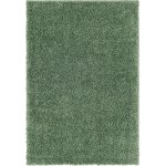 Rug Unique Loom Davos Shag Sage Rectangular 4' 0 x 6' 0