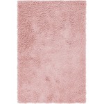 Rug Unique Loom Davos Shag Dusty Rose Rectangular 4' 0 x 6' 0