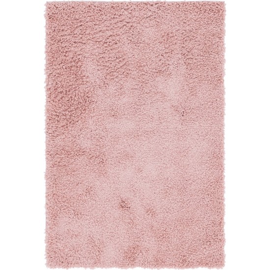 Rug Unique Loom Davos Shag Dusty Rose Rectangular 4' 0 x 6' 0