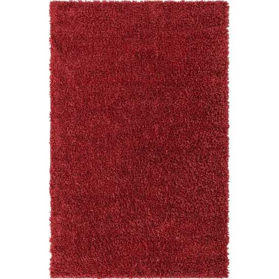 Rug Unique Loom Davos Shag Poppy Rectangular 5' 0 x 8' 0