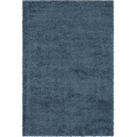 Rug Unique Loom Davos Shag Marine Blue Rectangular 6' 0 x 9' 0