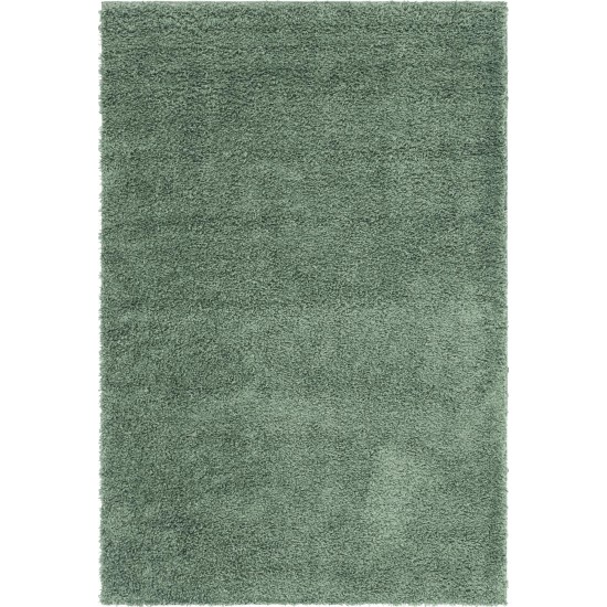 Rug Unique Loom Davos Shag Sage Rectangular 6' 0 x 9' 0