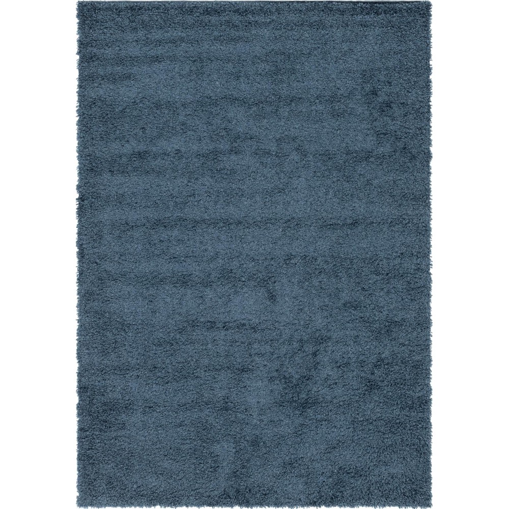Rug Unique Loom Davos Shag Marine Blue Rectangular 7' 0 x 10' 0 Rug Unique Loom Davos Shag Marine Blue Rectangular 7' 0 x 10' 0