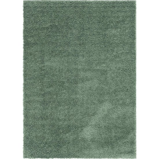 Rug Unique Loom Davos Shag Sage Rectangular 7' 0 x 10' 0