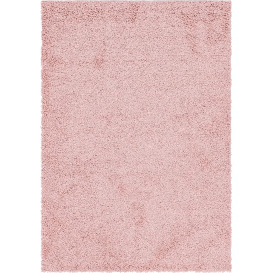 Rug Unique Loom Davos Shag Dusty Rose Rectangular 7' 0 x 10' 0