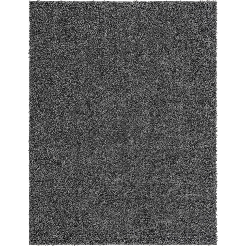 Rug Unique Loom Davos Shag Peppercorn Rectangular 8' 0 x 10' 0