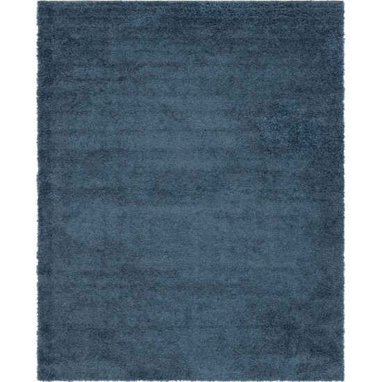 Rug Unique Loom Davos Shag Marine Blue Rectangular 8' 0 x 10' 0