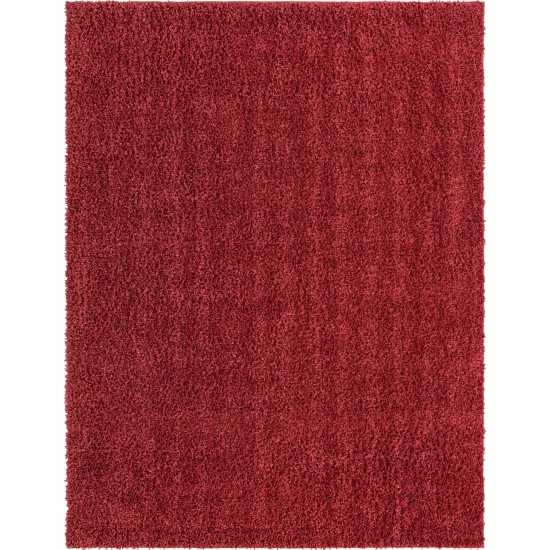 Rug Unique Loom Davos Shag Poppy Rectangular 8' 0 x 10' 0