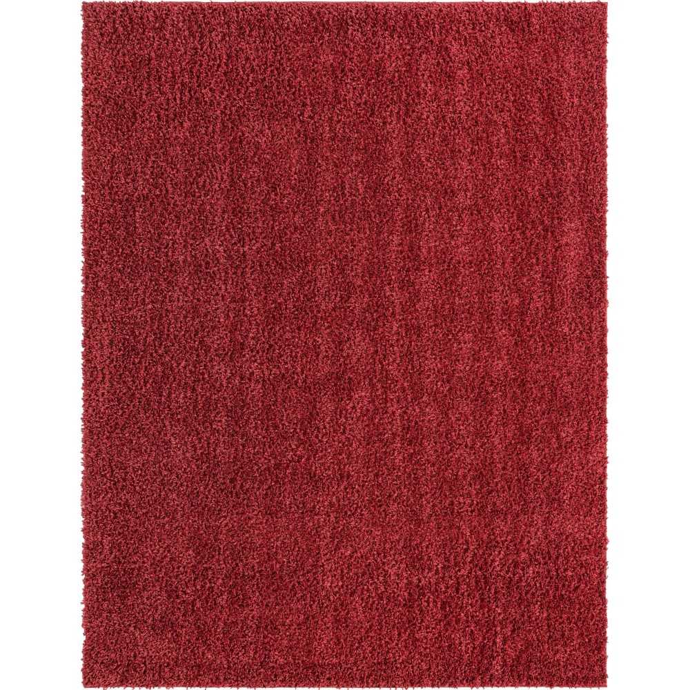 Rug Unique Loom Davos Shag Poppy Rectangular 8' 0 x 10' 0