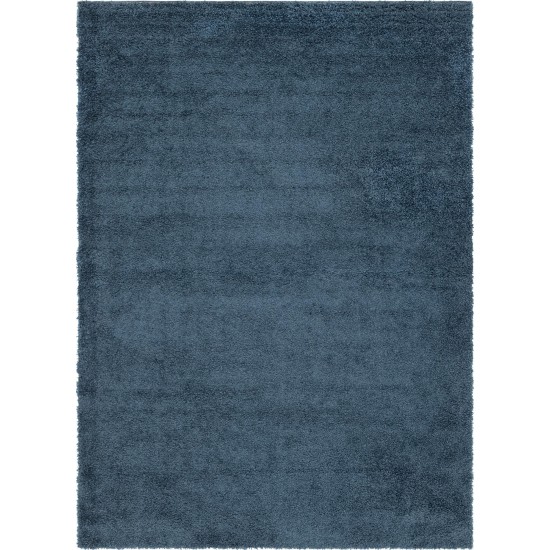 Rug Unique Loom Davos Shag Marine Blue Rectangular 8' 0 x 11' 0