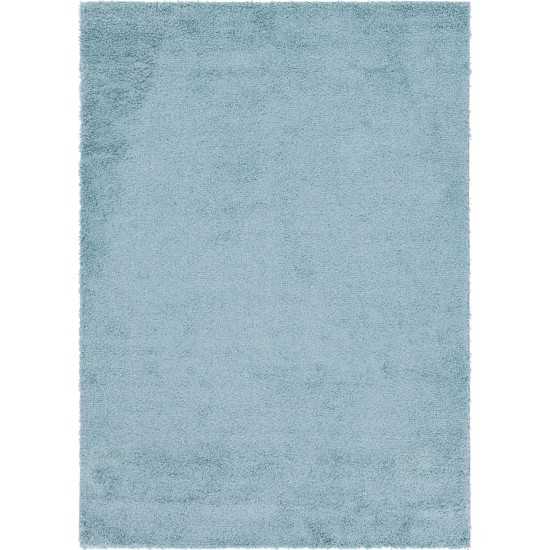 Rug Unique Loom Davos Shag Aqua Rectangular 8' 0 x 11' 0