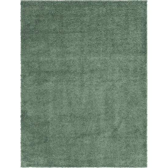 Rug Unique Loom Davos Shag Sage Rectangular 9' 0 x 12' 0