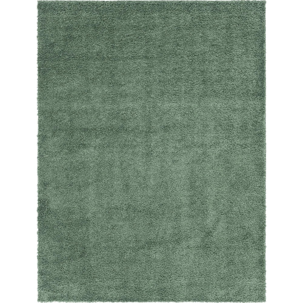 Rug Unique Loom Davos Shag Sage Rectangular 9' 0 x 12' 0