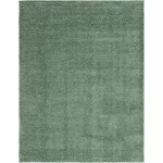 Rug Unique Loom Davos Shag Sage Rectangular 10' 0 x 13' 0