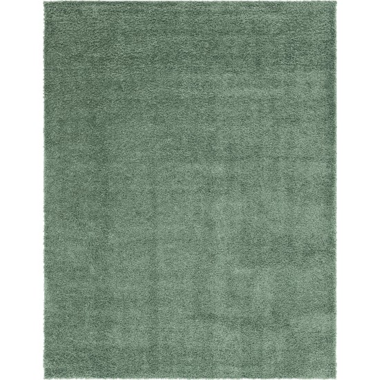 Rug Unique Loom Davos Shag Sage Rectangular 10' 0 x 13' 0