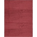 Rug Unique Loom Davos Shag Poppy Rectangular 10' 0 x 13' 0