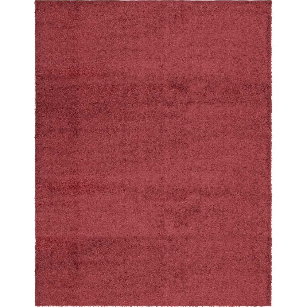 Rug Unique Loom Davos Shag Poppy Rectangular 10' 0 x 13' 0