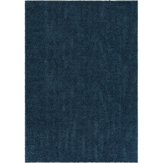 Rug Unique Loom Davos Shag Marine Blue Rectangular 10' 0 x 14' 0