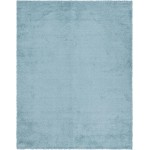 Rug Unique Loom Davos Shag Aqua Rectangular 12' 2 x 15' 0