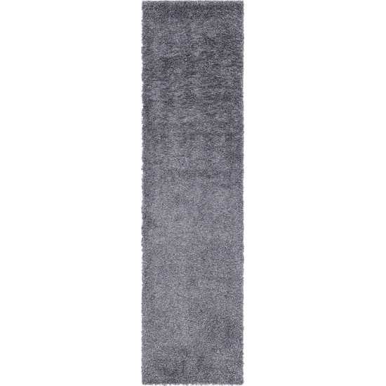 Rug Unique Loom Davos Shag Peppercorn Runner 2' 7 x 10' 0