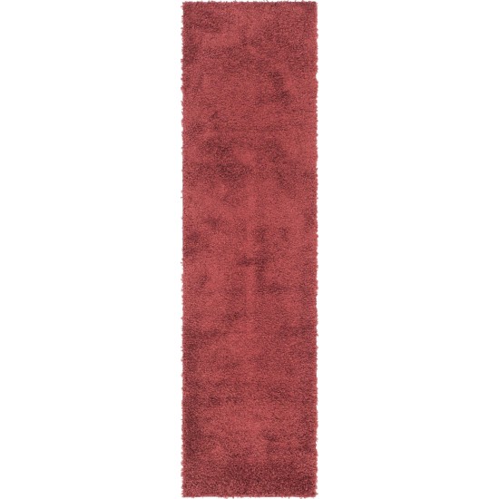 Rug Unique Loom Davos Shag Poppy Runner 2' 7 x 10' 0