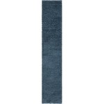 Rug Unique Loom Davos Shag Marine Blue Runner 2' 7 x 13' 0